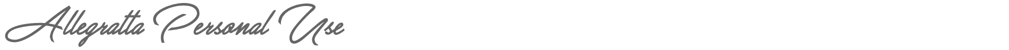 Allegretta Allegratta Personal Use.ttf font preview